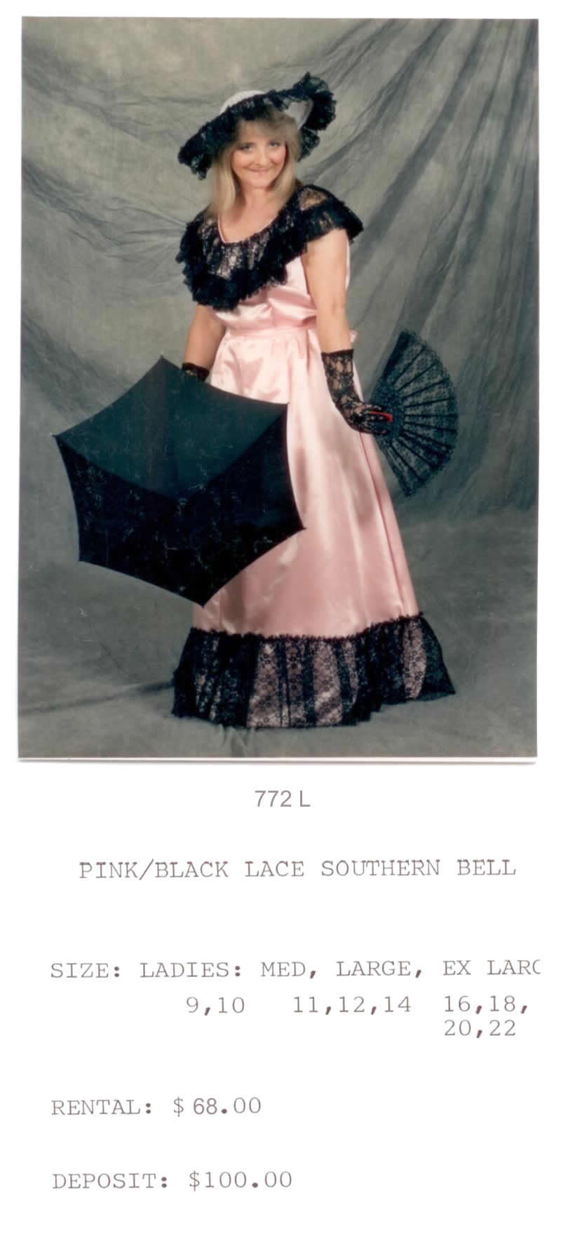 SOUTHERN BELL - PINK-BLACK LACE